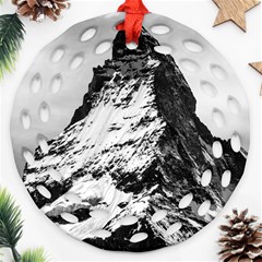 Matterhorn Switzerland Mountain Round Filigree Ornament (two Sides) by Nexatart