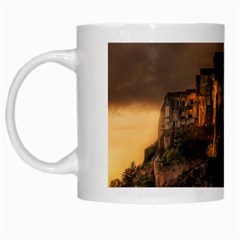 Mont St Michel Sunset Island Church White Mugs by Nexatart