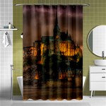 Mont St Michel Sunset Island Church Shower Curtain 48  x 72  (Small)  Curtain(48  X 72 ) - 42.18 x64.8  Curtain(48  X 72 )