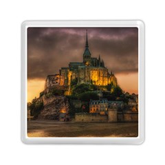 Mont St Michel Sunset Island Church Memory Card Reader (square)  by Nexatart