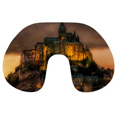 Mont St Michel Sunset Island Church Travel Neck Pillows by Nexatart