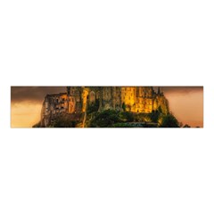 Mont St Michel Sunset Island Church Velvet Scrunchie by Nexatart