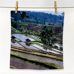 Rice Terrace Rice Fields Face Towel by Nexatart