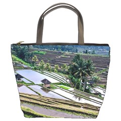 Rice Terrace Rice Fields Bucket Bags by Nexatart