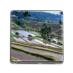 Rice Terrace Rice Fields Memory Card Reader (square) by Nexatart