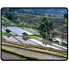 Rice Terrace Rice Fields Double Sided Fleece Blanket (medium)  by Nexatart