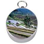 Rice Terrace Rice Fields Silver Compasses Front