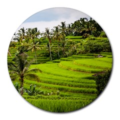 Rice Terrace Terraces Round Mousepads by Nexatart