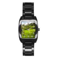 Rice Terrace Terraces Stainless Steel Barrel Watch by Nexatart