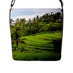 Rice Terrace Terraces Flap Messenger Bag (l)  by Nexatart