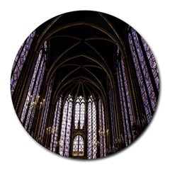 Sainte Chapelle Paris Stained Glass Round Mousepads by Nexatart