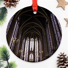 Sainte Chapelle Paris Stained Glass Ornament (round) by Nexatart