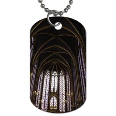 Sainte Chapelle Paris Stained Glass Dog Tag (two Sides) by Nexatart