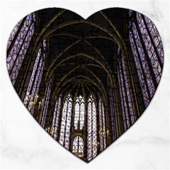 Sainte Chapelle Paris Stained Glass Jigsaw Puzzle (heart) by Nexatart