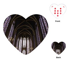 Sainte Chapelle Paris Stained Glass Playing Cards (heart)  by Nexatart