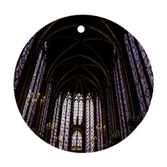 Sainte Chapelle Paris Stained Glass Round Ornament (two Sides) by Nexatart