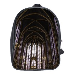 Sainte Chapelle Paris Stained Glass School Bag (large) by Nexatart