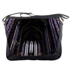 Sainte Chapelle Paris Stained Glass Messenger Bags by Nexatart