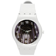 Sainte Chapelle Paris Stained Glass Round Plastic Sport Watch (m) by Nexatart