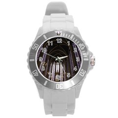 Sainte Chapelle Paris Stained Glass Round Plastic Sport Watch (l) by Nexatart