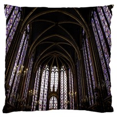 Sainte Chapelle Paris Stained Glass Large Cushion Case (one Side) by Nexatart