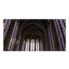 Sainte Chapelle Paris Stained Glass Satin Shawl by Nexatart