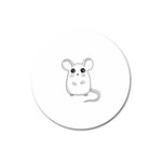 Cute Mouse Magnet 3  (Round) Front