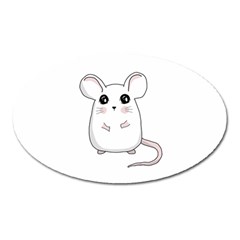 Cute Mouse Oval Magnet by Valentinaart