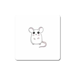 Cute Mouse Square Magnet by Valentinaart