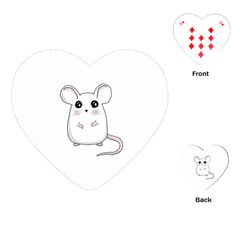 Cute Mouse Playing Cards (heart)  by Valentinaart