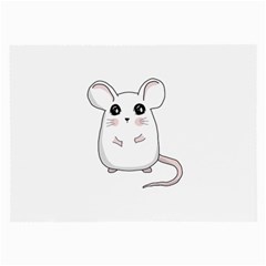 Cute Mouse Large Glasses Cloth by Valentinaart