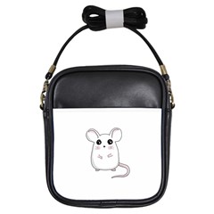 Cute Mouse Girls Sling Bags by Valentinaart