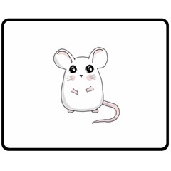 Cute Mouse Fleece Blanket (medium)  by Valentinaart