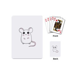 Cute Mouse Playing Cards (mini)  by Valentinaart