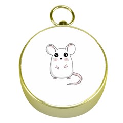 Cute Mouse Gold Compasses by Valentinaart