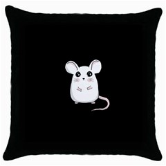 Cute Mouse Throw Pillow Case (Black)