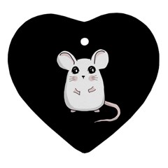 Cute Mouse Heart Ornament (Two Sides)