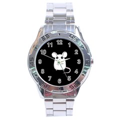 Cute Mouse Stainless Steel Analogue Watch