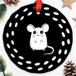 Cute Mouse Round Filigree Ornament (Two Sides) Front