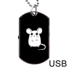 Cute Mouse Dog Tag USB Flash (Two Sides)