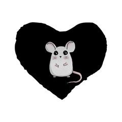 Cute Mouse Standard 16  Premium Heart Shape Cushions