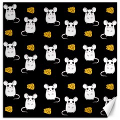 Cute Mouse Pattern Canvas 12  X 12   by Valentinaart