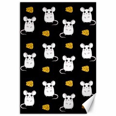 Cute Mouse Pattern Canvas 12  X 18   by Valentinaart