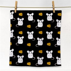 Cute Mouse Pattern Face Towel by Valentinaart