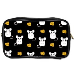 Cute Mouse Pattern Toiletries Bags by Valentinaart