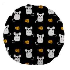 Cute Mouse Pattern Large 18  Premium Round Cushions by Valentinaart