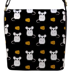 Cute Mouse Pattern Flap Messenger Bag (s) by Valentinaart