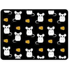 Cute Mouse Pattern Double Sided Fleece Blanket (large)  by Valentinaart