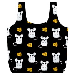 Cute Mouse Pattern Full Print Recycle Bags (l)  by Valentinaart