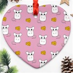 Cute Mouse Pattern Ornament (Heart) Front